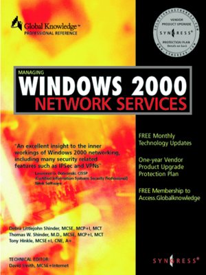 cover image of Managing Windows 2000 Network Services